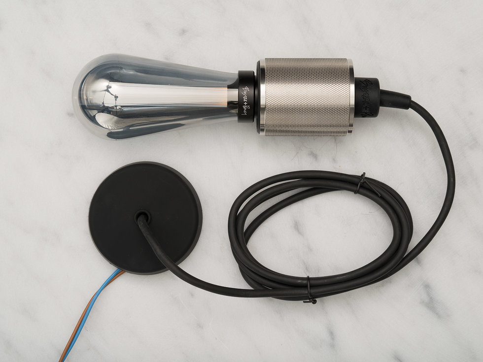 Stainless steel Lightbulb with lighting cord