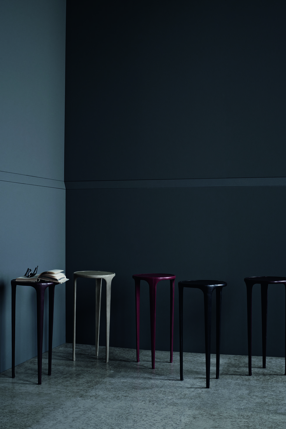 Leather coffee and side tables