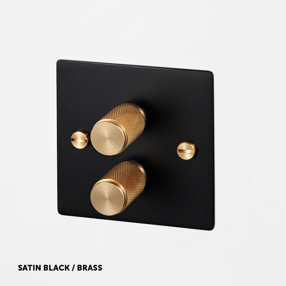 Black satin/brass light switch by buster + punch