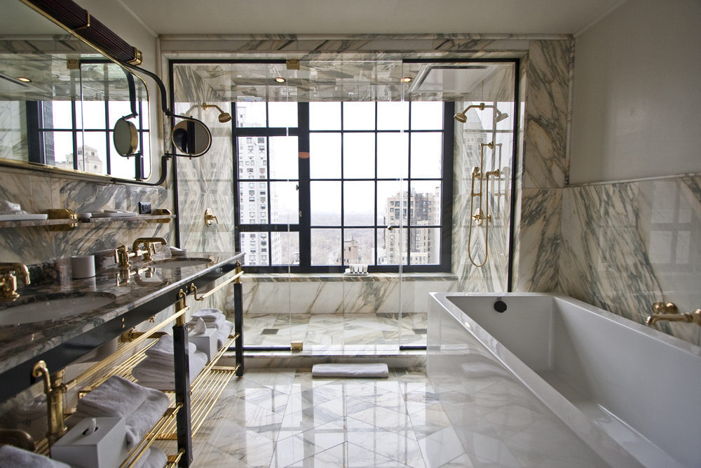 Marble surface luxury bathroom