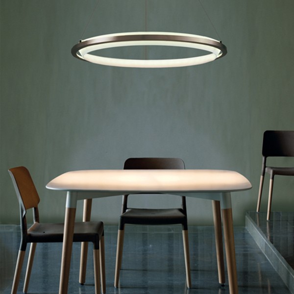 Nimba LED halo ceiling light by Santa Cole