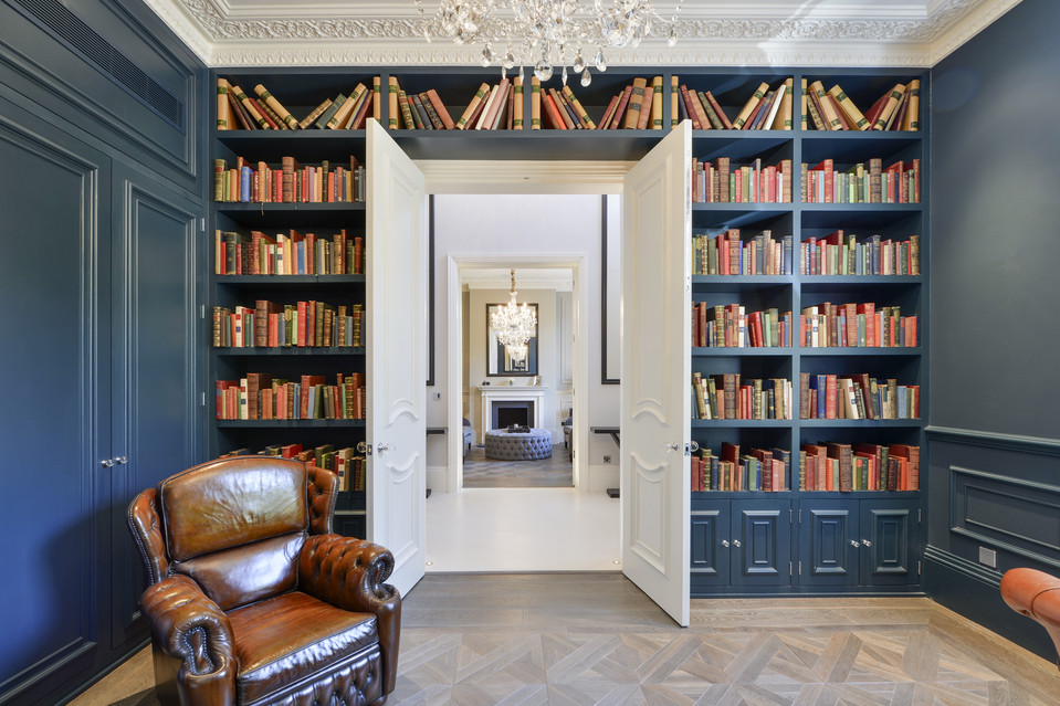 Victorian living room and library