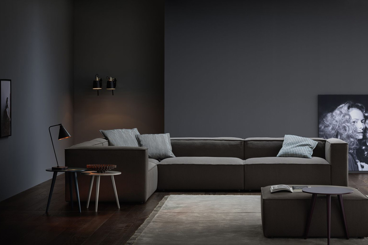 Dark and moody living room