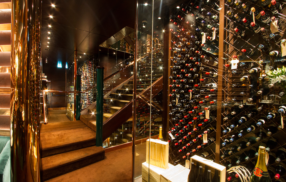 Matte copper wine rack