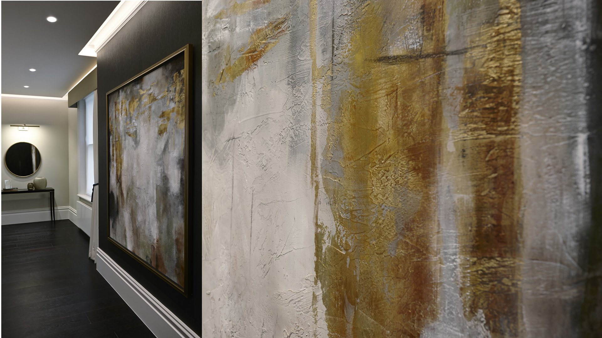 Grey and gold artwork