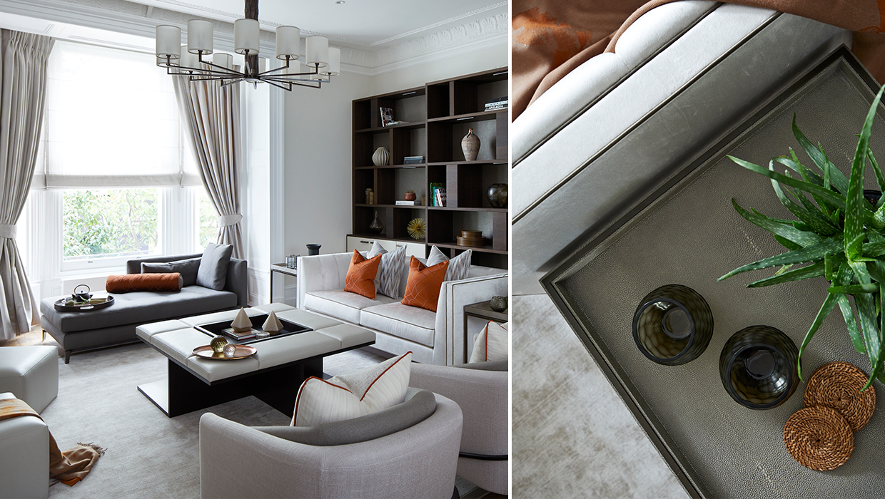 Luxury living room with bespoke joinery