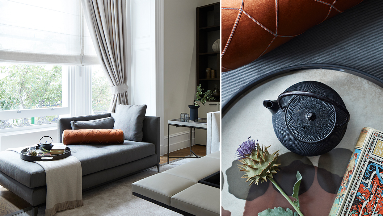 Luxury living room joinery details and accessories