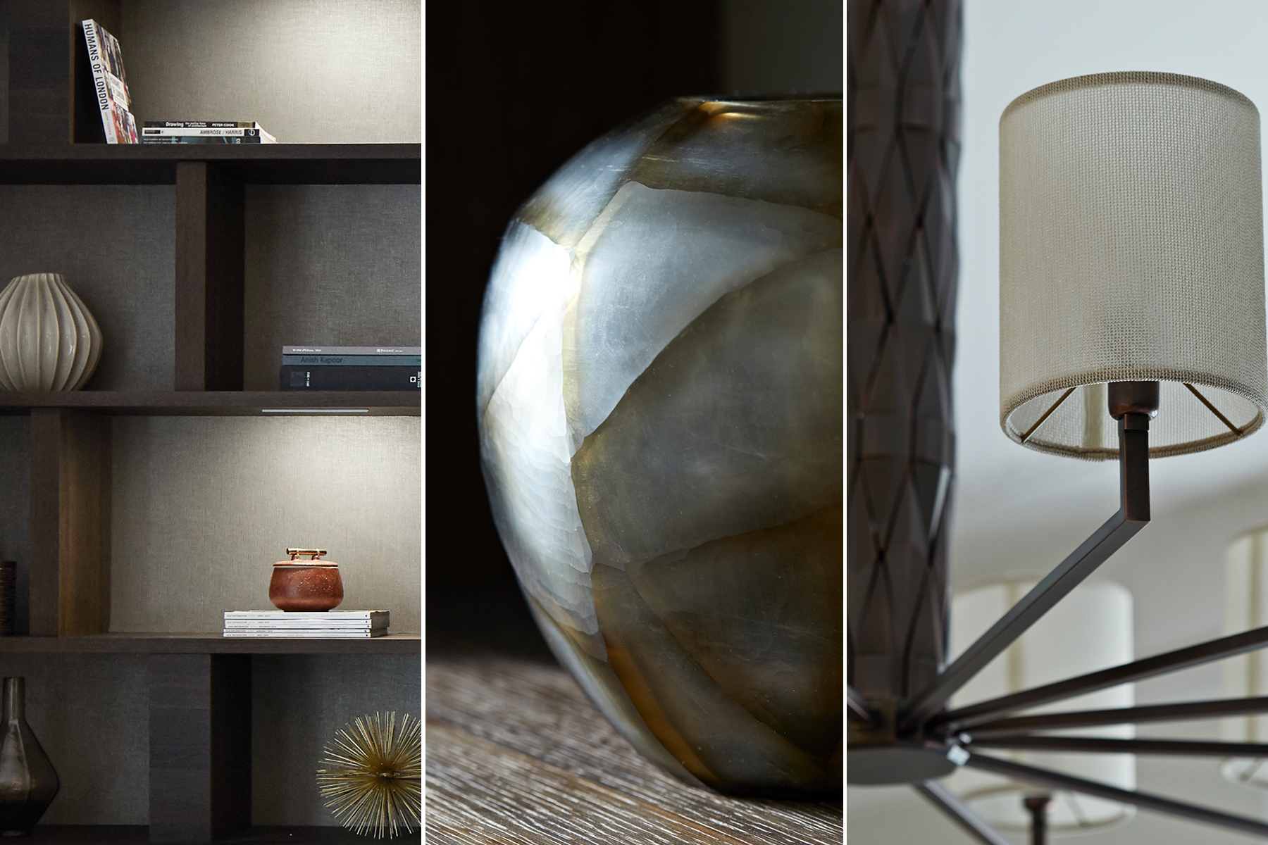 Luxury living room joinery details and accessories