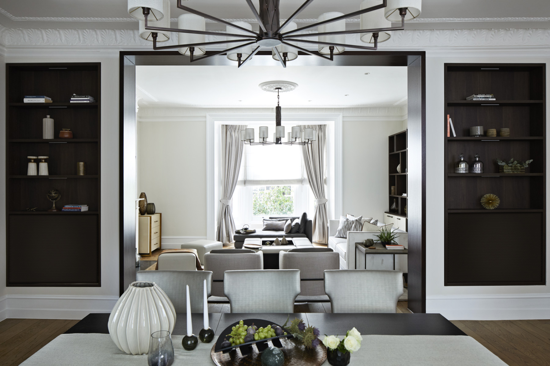 Luxury dining room with bespoke joinery